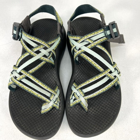 Women's Chaco Strappy ZX3 Yampa Trail Sandals Stardust Green J105060 Size 6 - Picture 4 of 10